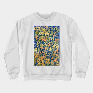 yellow dots on blue Crewneck Sweatshirt